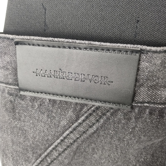 NWT Maniere De Voir Fold over Waistband Jeans Size 8 - Picture 7 of 13